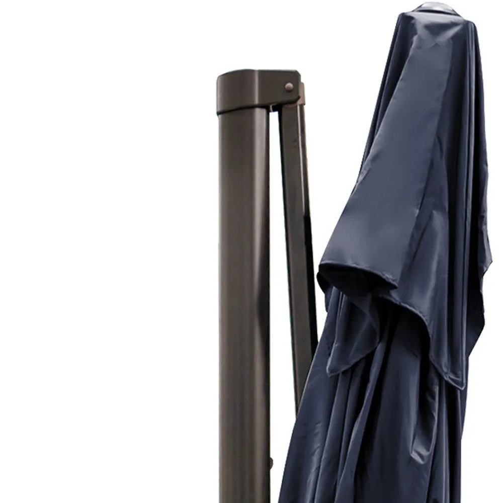 13' Navy Rectangular Tilt Cantilever Patio Umbrella with Stand - Stylish Shade for Outdoor Relaxation