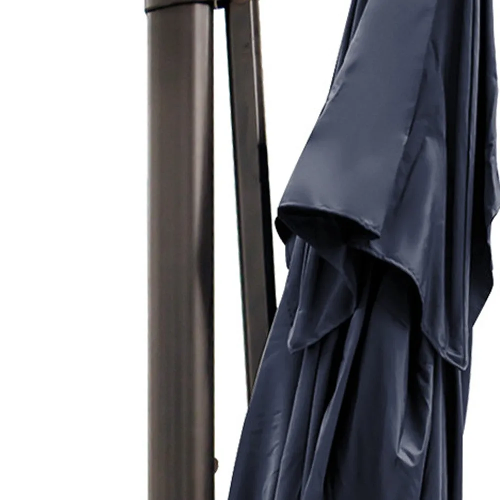 13' Navy Rectangular Tilt Cantilever Patio Umbrella with Stand - Stylish Shade for Outdoor Relaxation