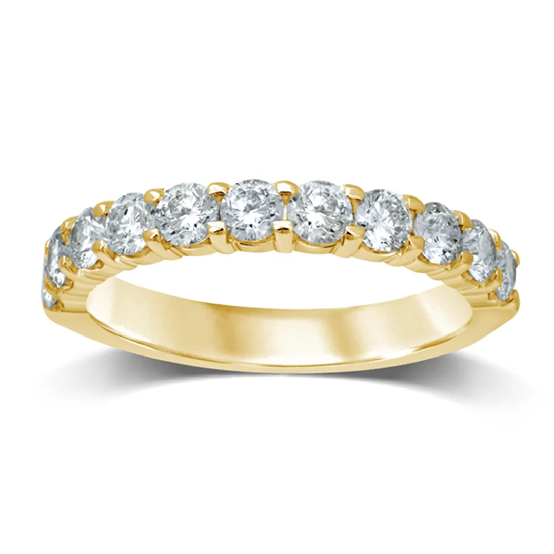 14K DIAMOND LADIES BAND (11 Diamond Stones)