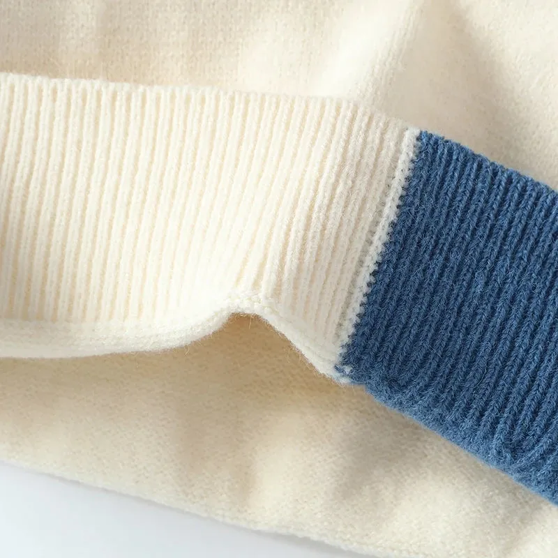 2024 Mens Streetwear Ripped Hole Fashion Sweater Korean High End Luxury Winter Hip Hop Sweaters Men Soft Warm Autumn Pullover
