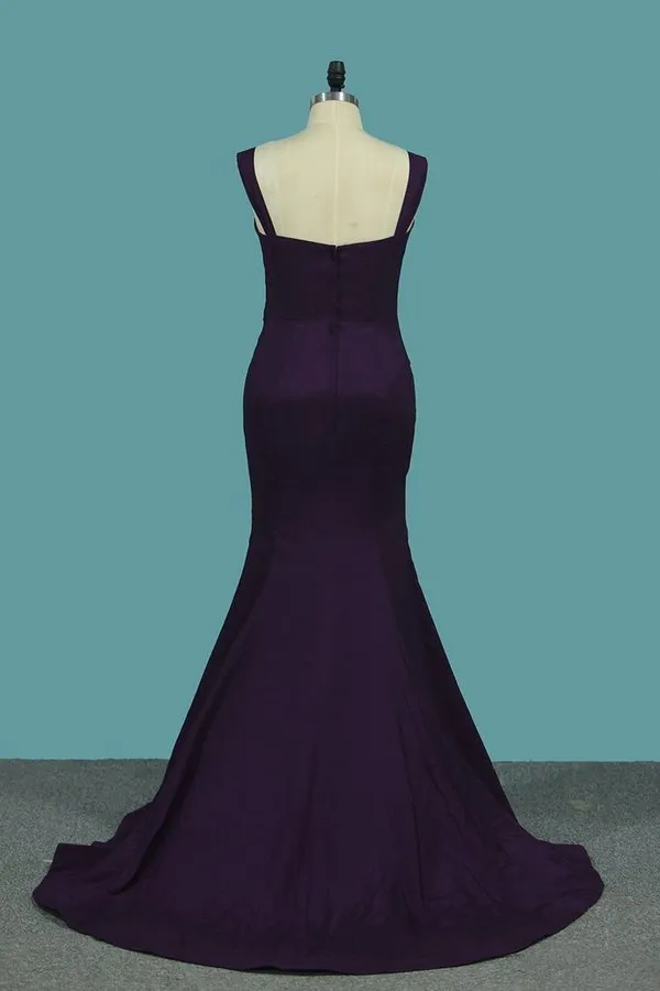 2024 Mermaid Evening Dresses Off The Shoulder With Ruffles PBXSTN2F