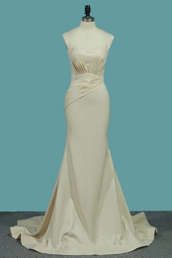 2024 Mermaid Evening Dresses Off The Shoulder With Ruffles PBXSTN2F