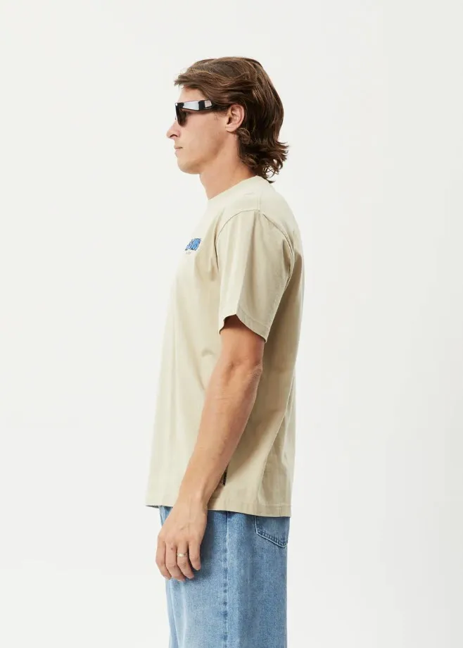 Afends World Recycled Retro Logo T-Shirt Cement