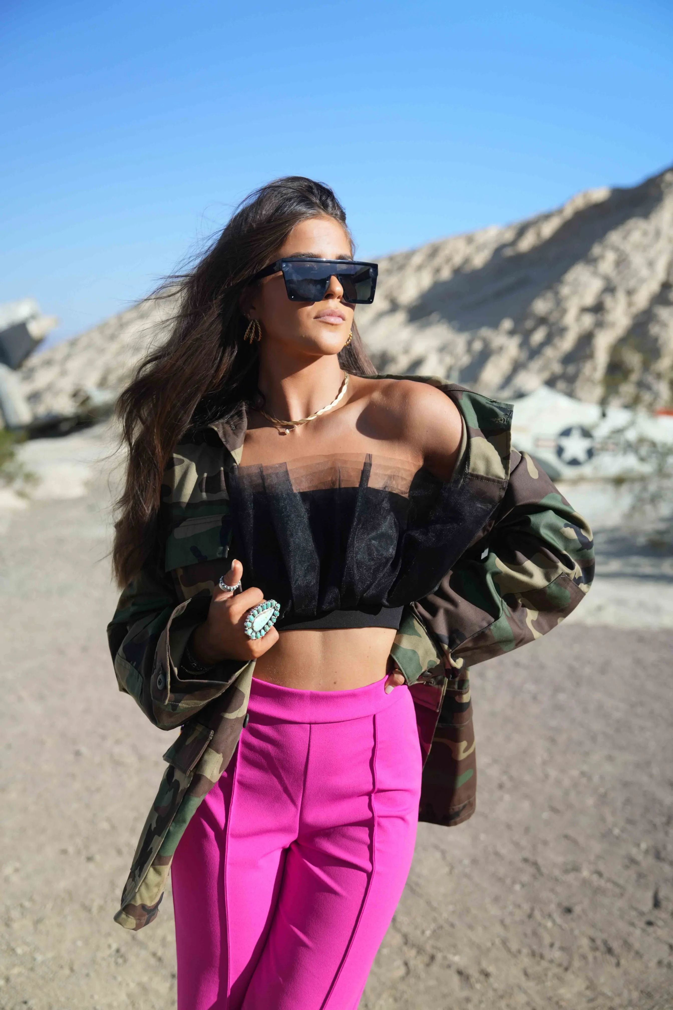 After Midnight Tulle Crop Top