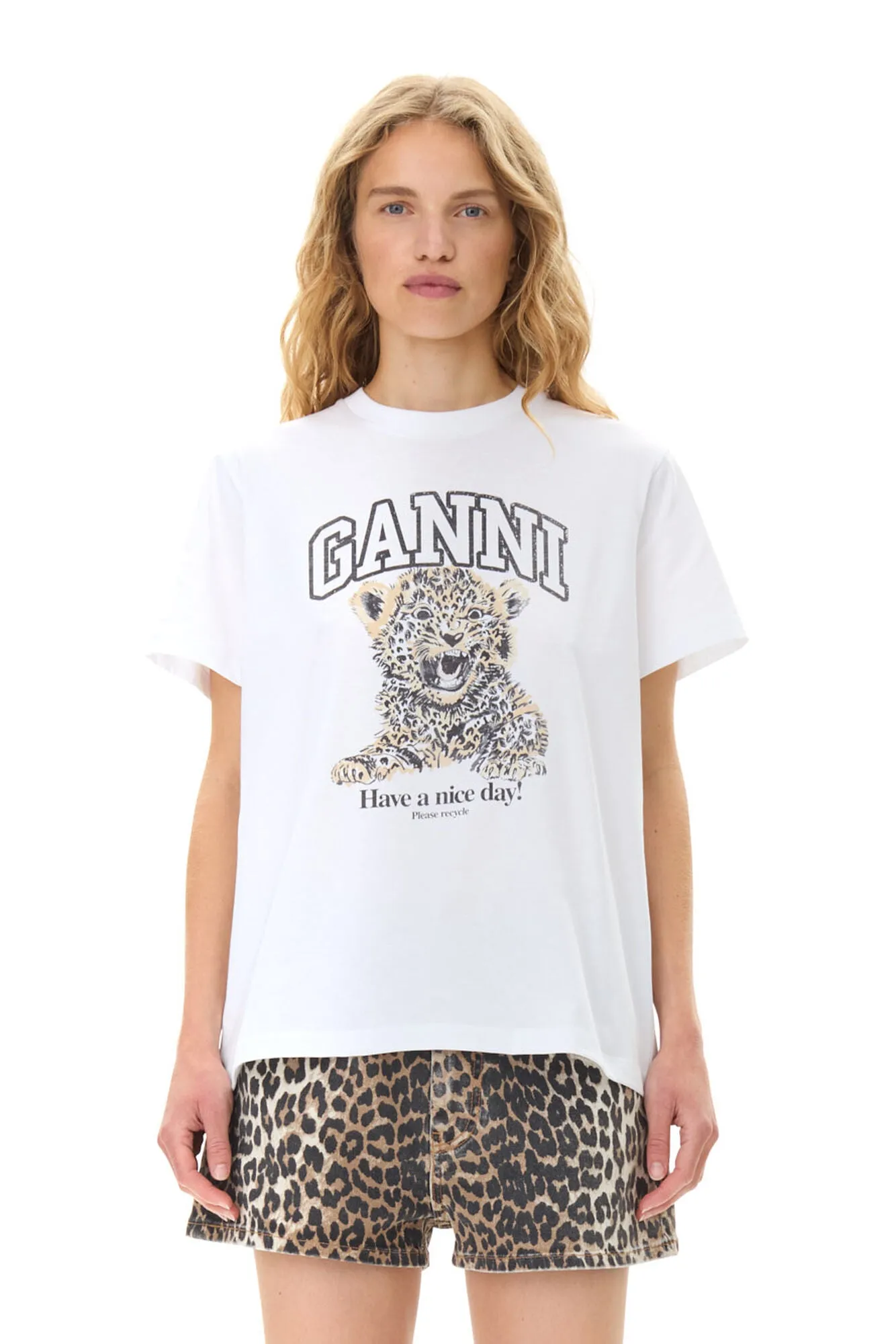 Basic Jersey Relaxed T-Shirt - Leopard