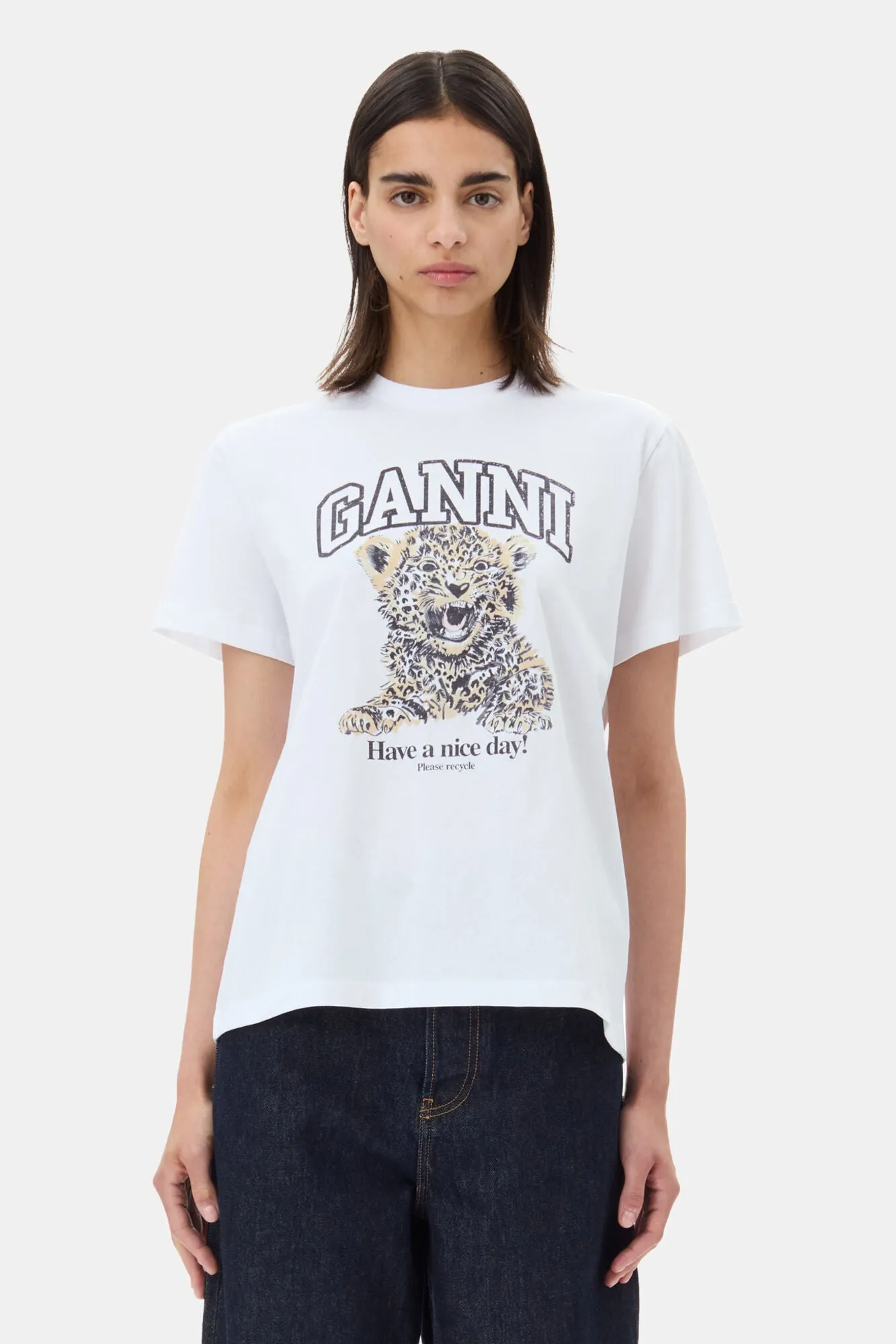 Basic Jersey Relaxed T-Shirt - Leopard