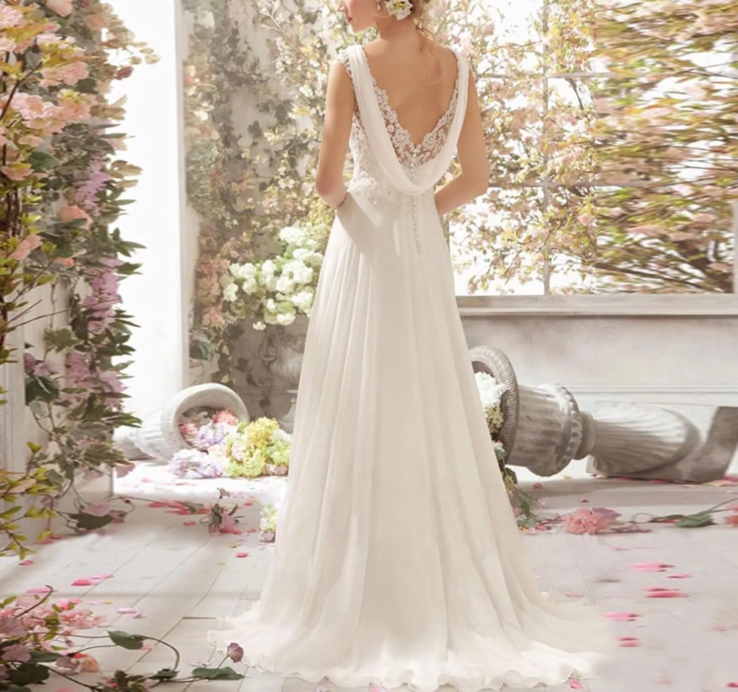 Beach Wedding Dresses for Bride High Low Sequins Sleeveless Pleated Sweetheart Long Bridal Gowns for Women