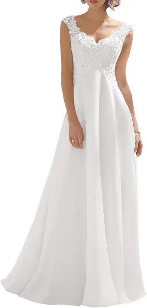 Beach Wedding Dresses for Bride High Low Sequins Sleeveless Pleated Sweetheart Long Bridal Gowns for Women