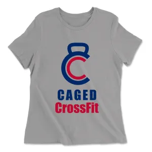 Caged CrossFit Stacked Womens - Relaxed Jersey T-Shirt