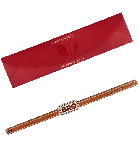 Canvas Design Bro Square Brown Rakhi/Band For Kids Ages 3-12 Years