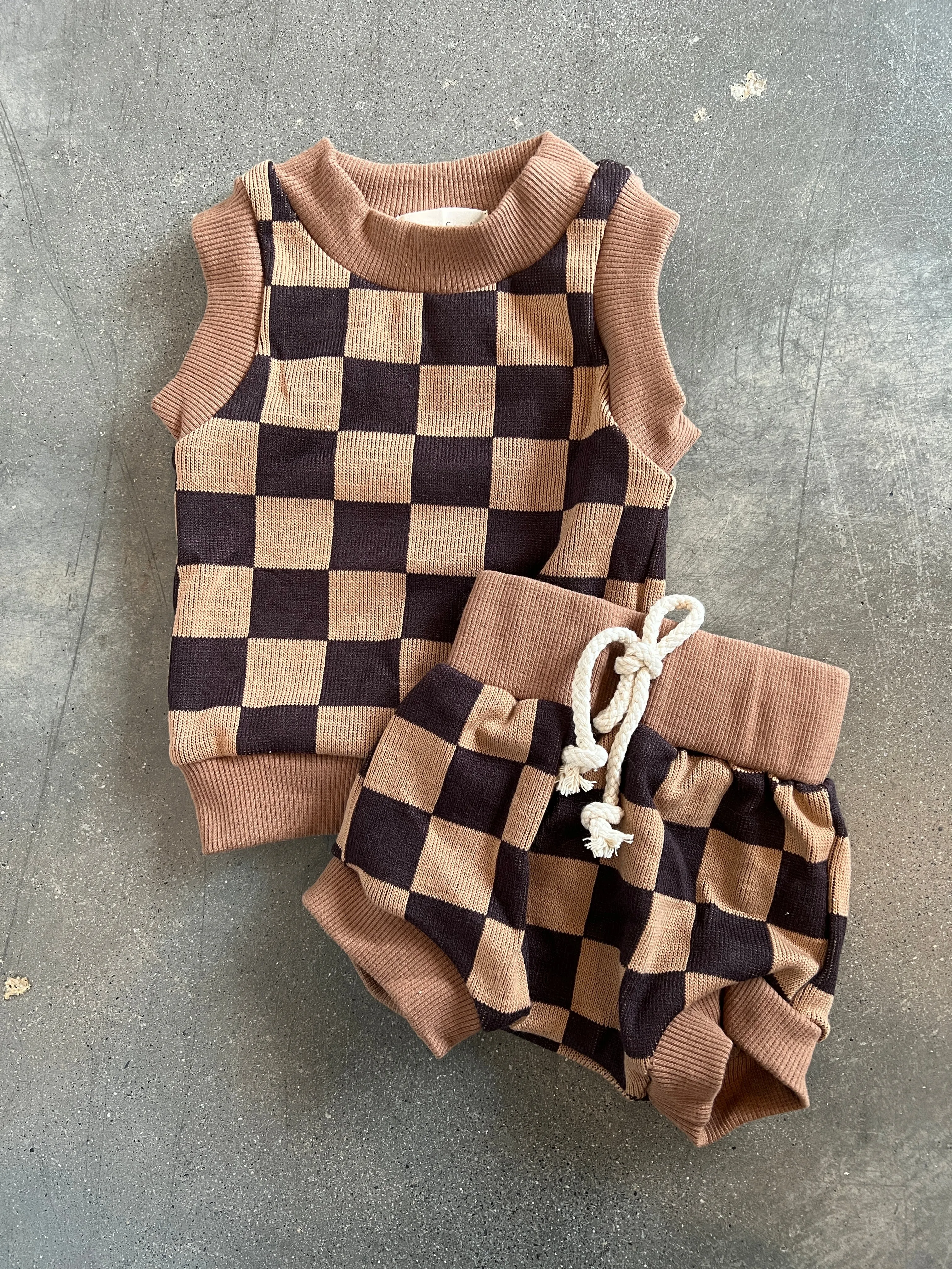 Checkered Short Set