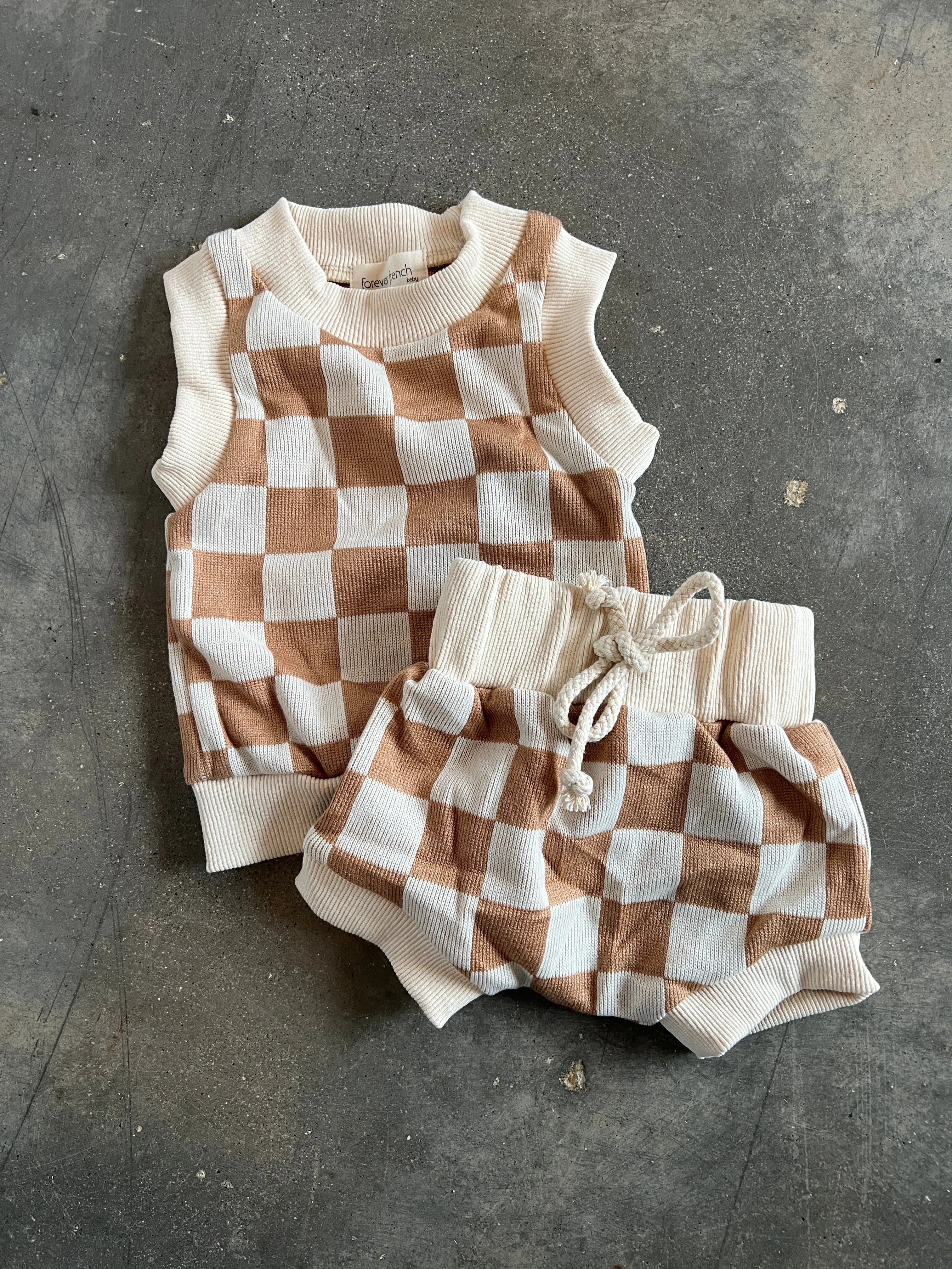Checkered Short Set