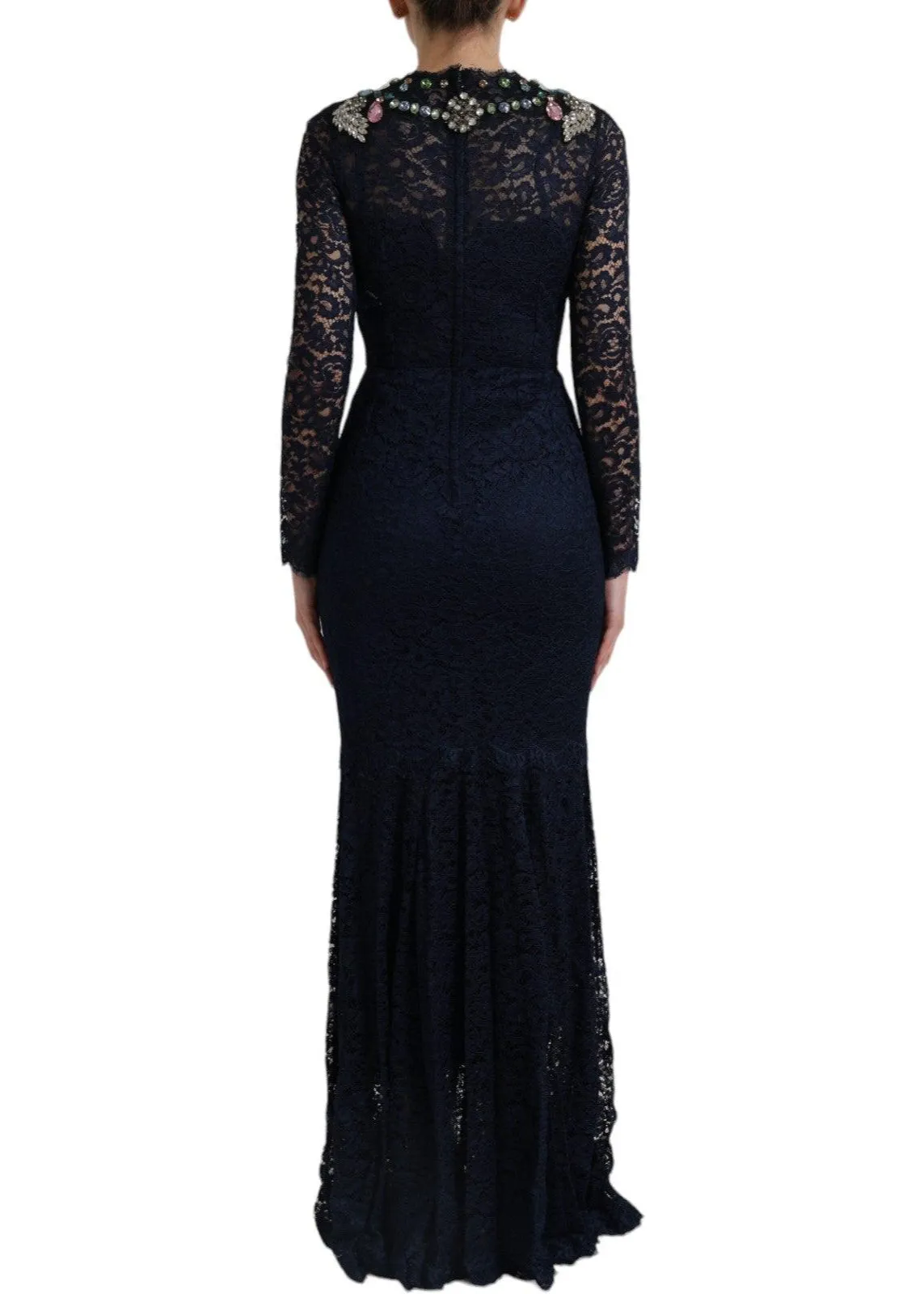 Dolce & Gabbana Crystal Floral Lace Gown