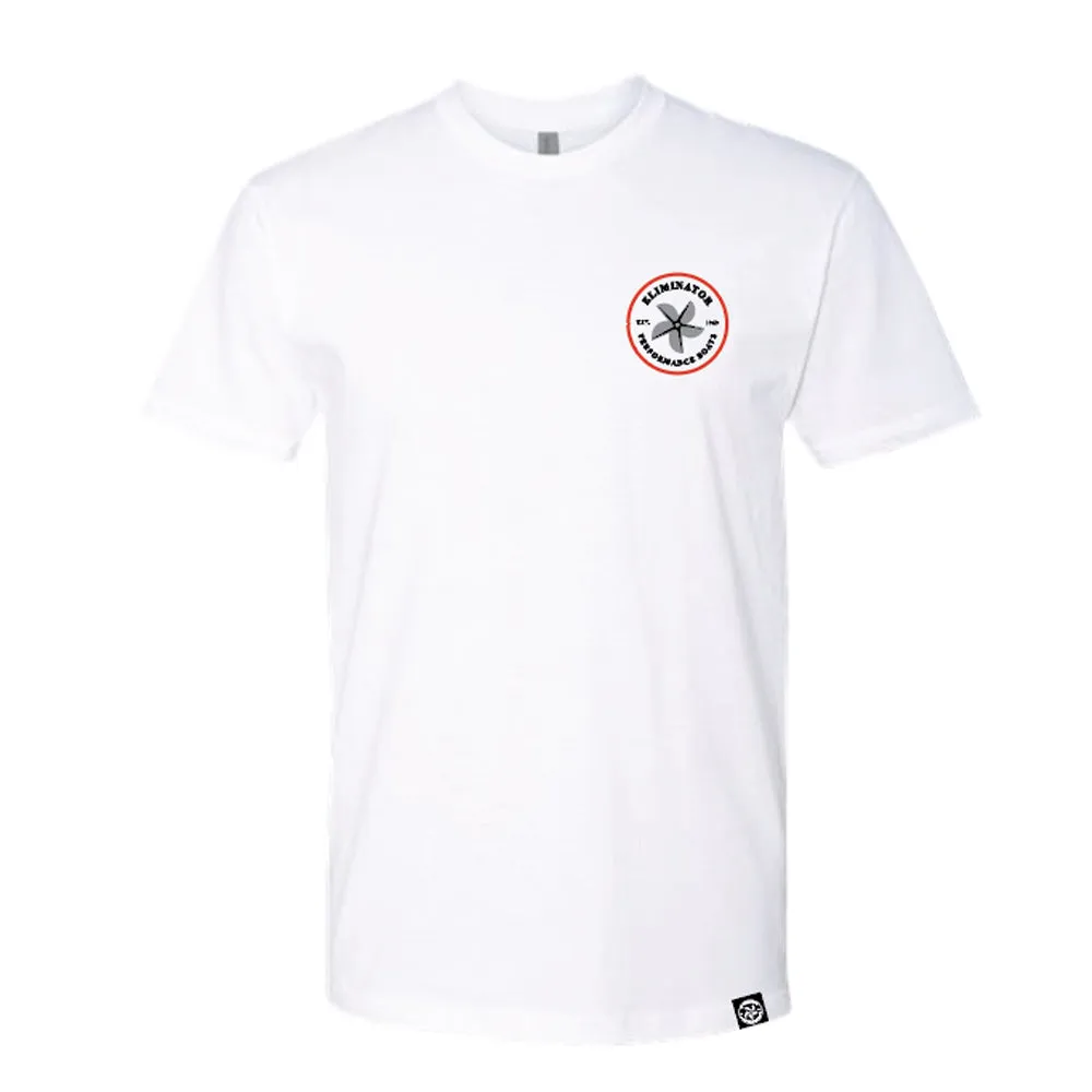 Eliminator Boats Men's Red Prop T-Shirt- White