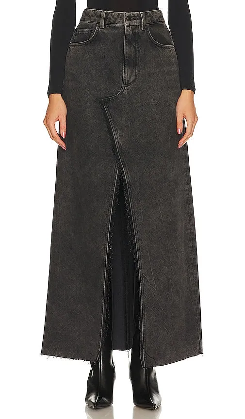 Essentiel Antwerp Ewinter Denim Skirt in Black