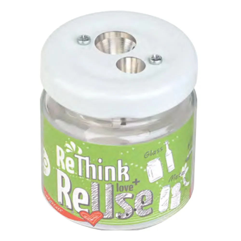 Eternity Pro Pencil Sharpener 2 Hole with Glass Catch Jar
