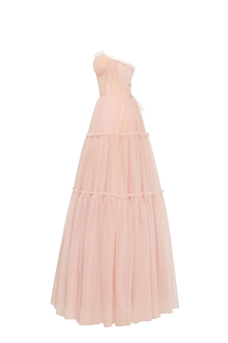 Evening Philosophy Graceful Tulle Maxi Dress