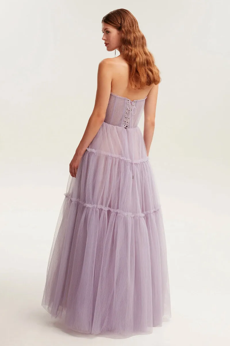 Evening Philosophy Graceful Tulle Maxi Dress