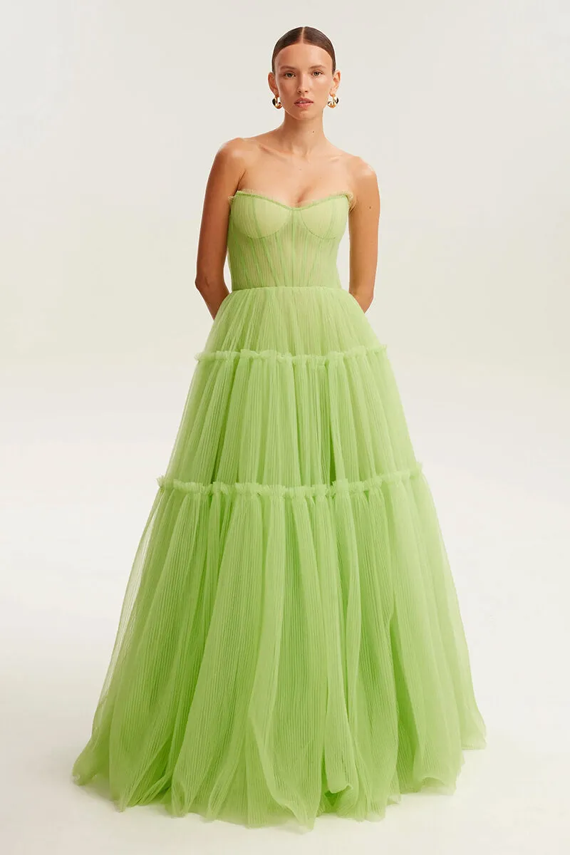 Evening Philosophy Graceful Tulle Maxi Dress