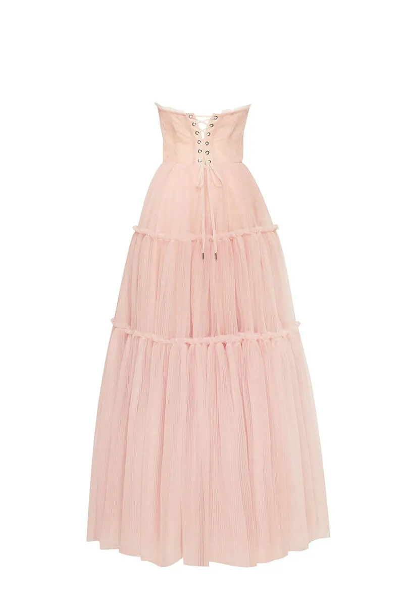 Evening Philosophy Graceful Tulle Maxi Dress
