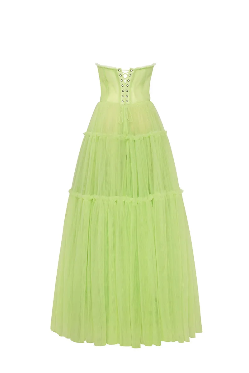 Evening Philosophy Graceful Tulle Maxi Dress