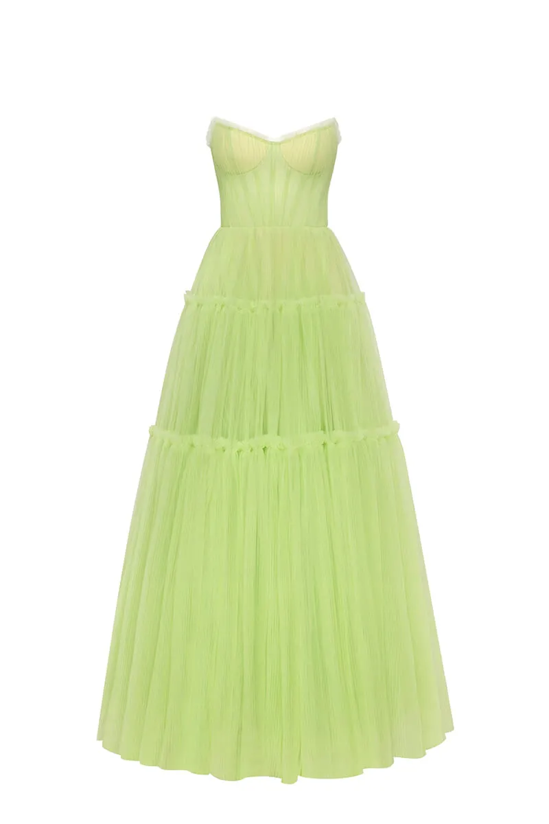 Evening Philosophy Graceful Tulle Maxi Dress