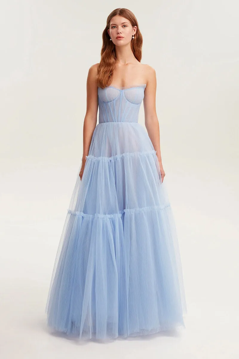 Evening Philosophy Graceful Tulle Maxi Dress