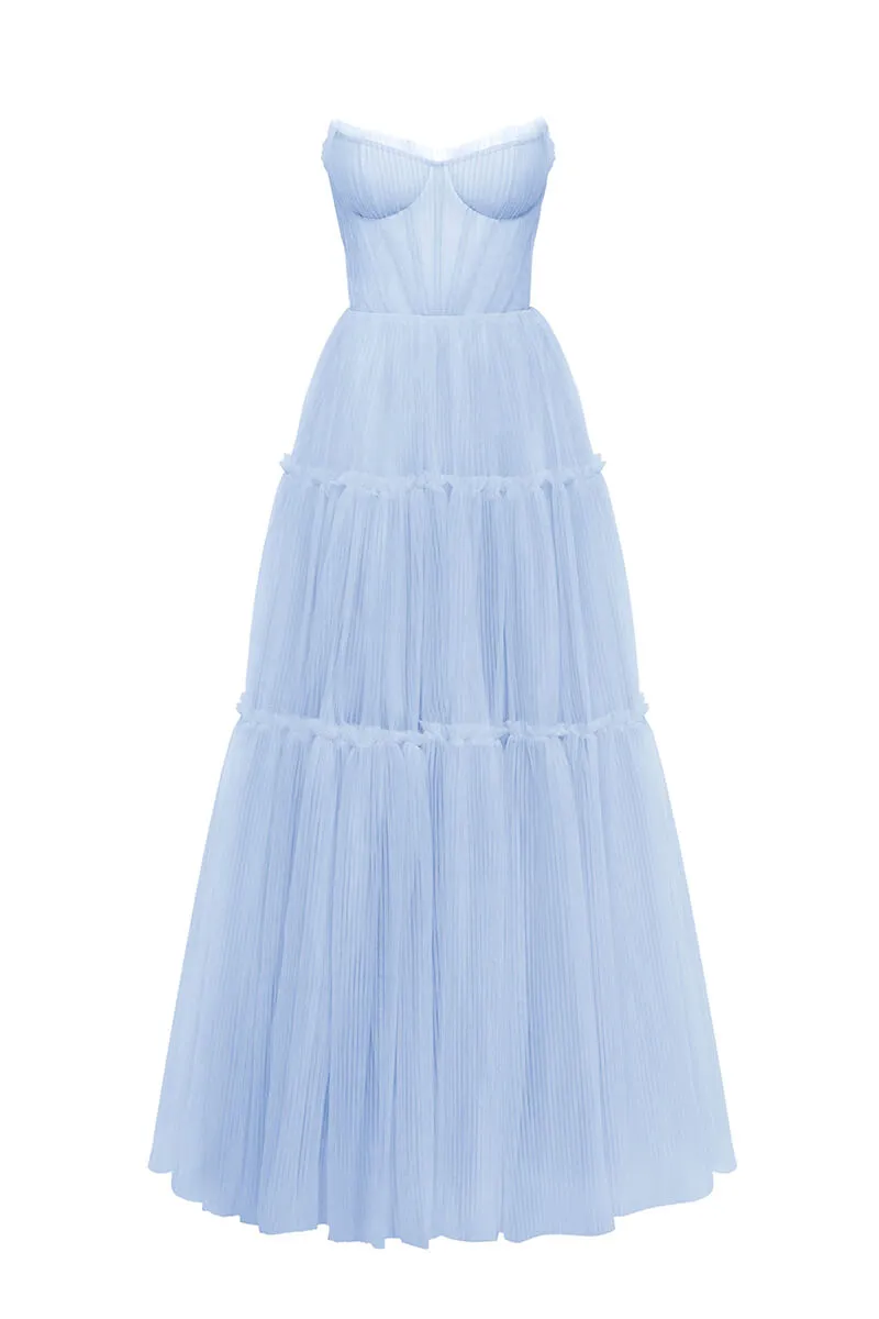 Evening Philosophy Graceful Tulle Maxi Dress