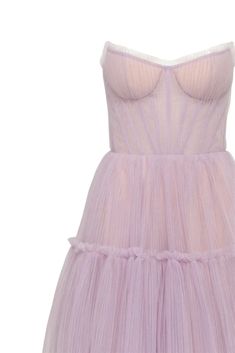 Evening Philosophy Graceful Tulle Maxi Dress