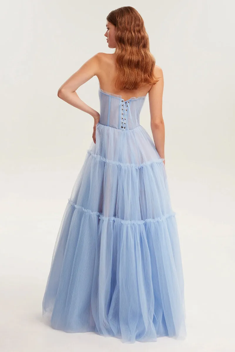 Evening Philosophy Graceful Tulle Maxi Dress