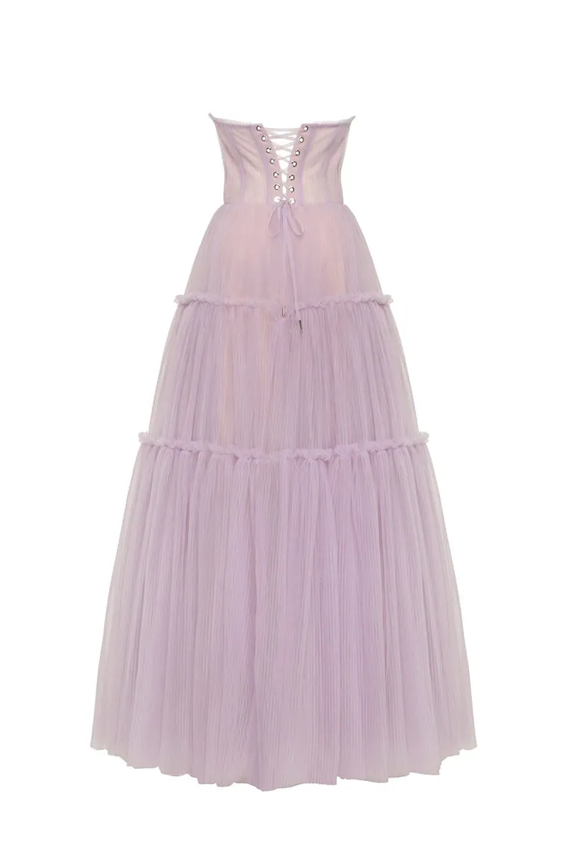 Evening Philosophy Graceful Tulle Maxi Dress
