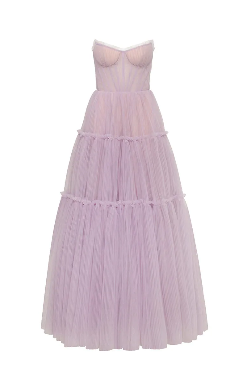 Evening Philosophy Graceful Tulle Maxi Dress