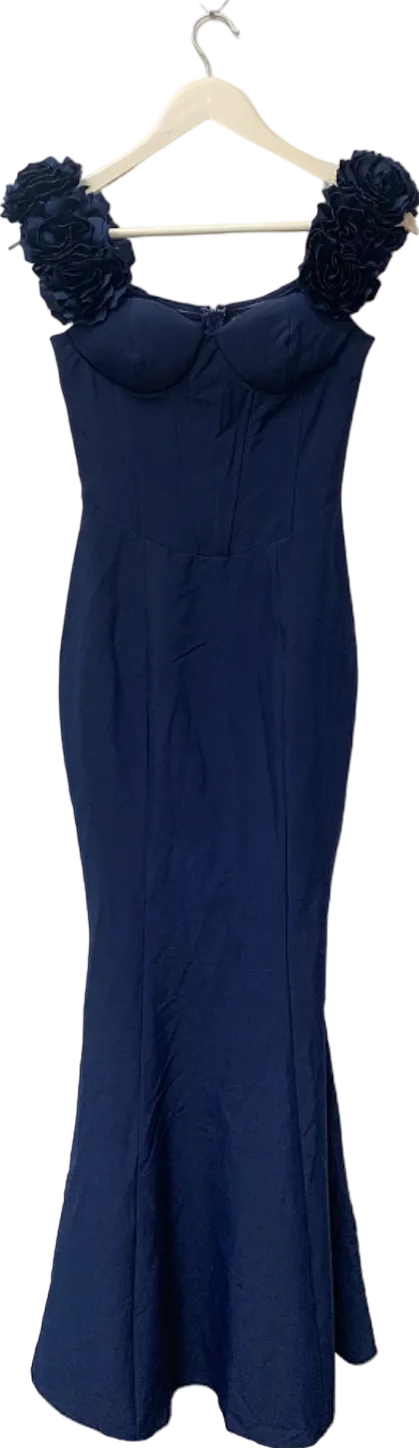 Fashion Nova Navy Rosie Maxi Dress UK XS