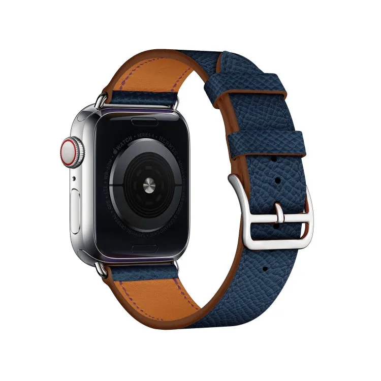 For Apple Watch 3 / 2 / 1 Generation 38mm Universal Leather Cross Band(Dark Blue)
