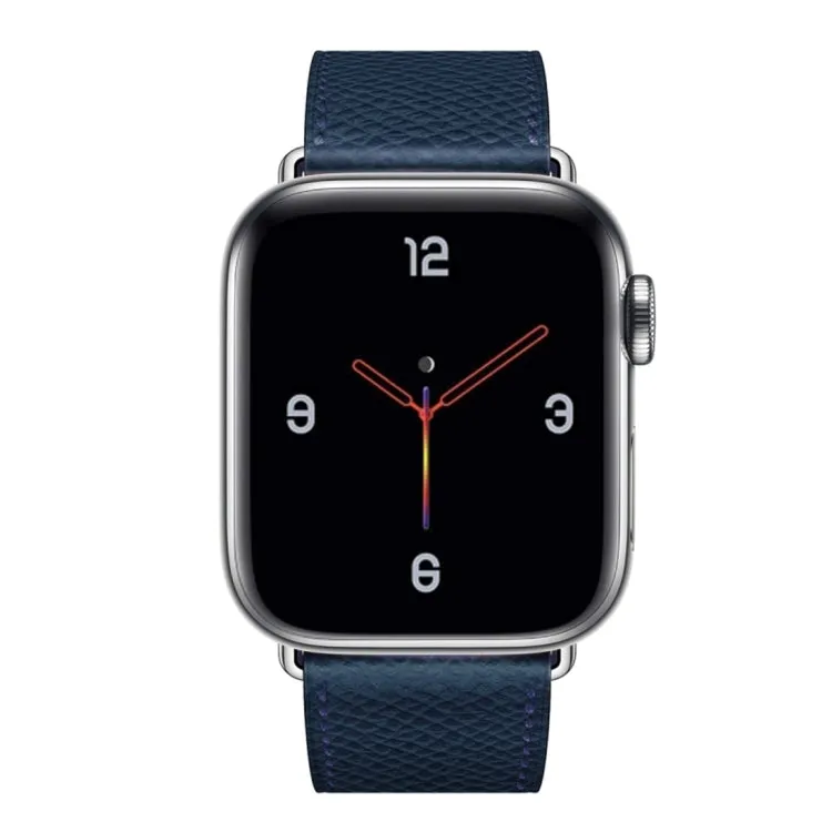 For Apple Watch 3 / 2 / 1 Generation 38mm Universal Leather Cross Band(Dark Blue)