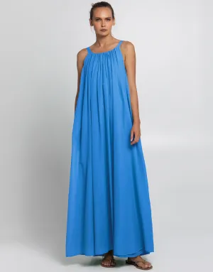 Gathered Maxi Dress - Blue Raf