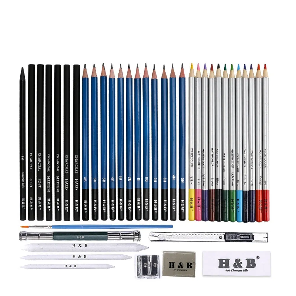 H&B 40 Piece/set Professional Drawing Kit