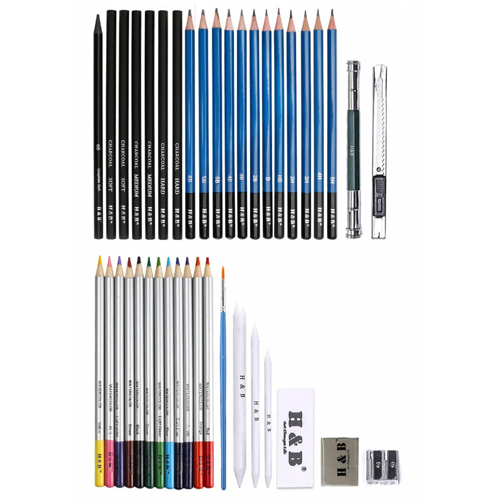 H&B 40 Piece/set Professional Drawing Kit