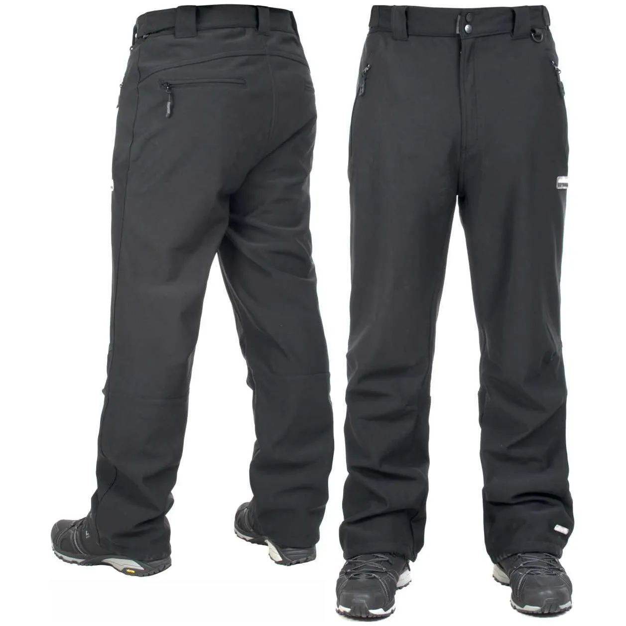 Hemic Mens Water Resistant Softshell Trousers - Black