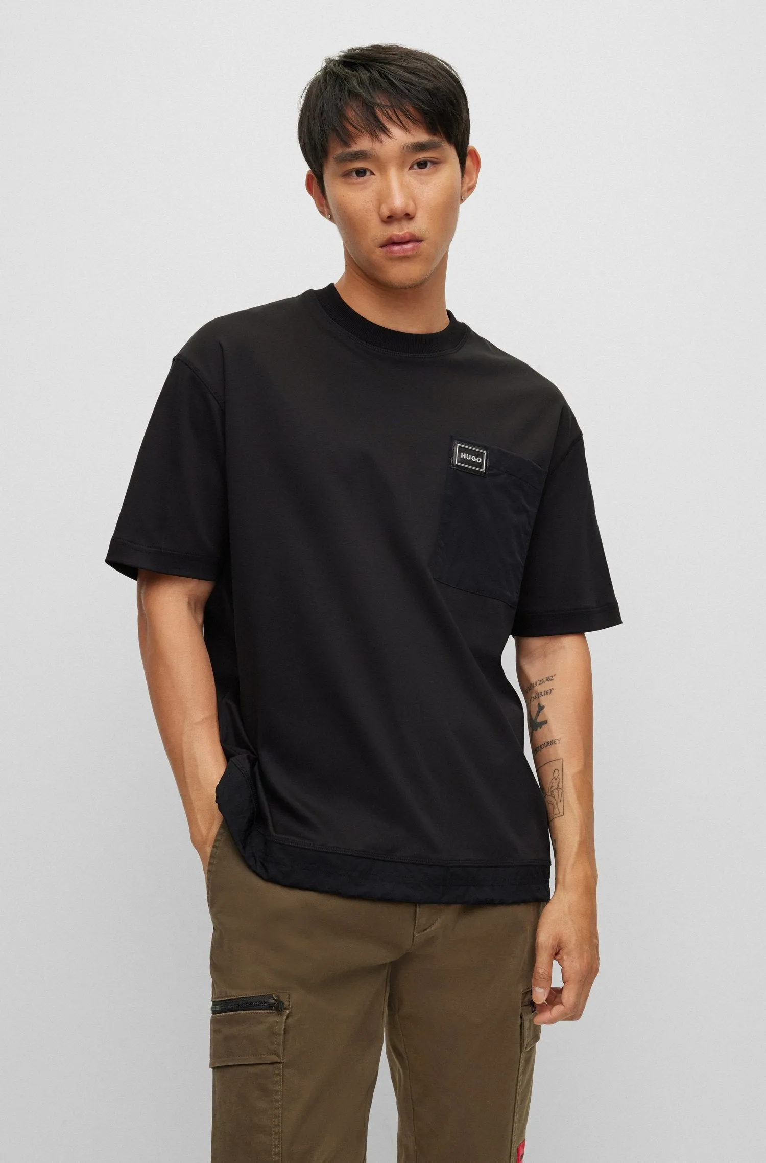 HUGO Relaxed-fit Cotton T-shirt Black
