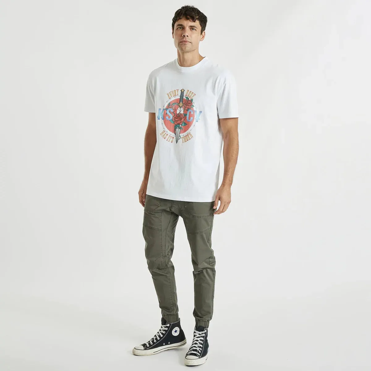 Kiss Chacey Dagger Relaxed T-Shirt - White
