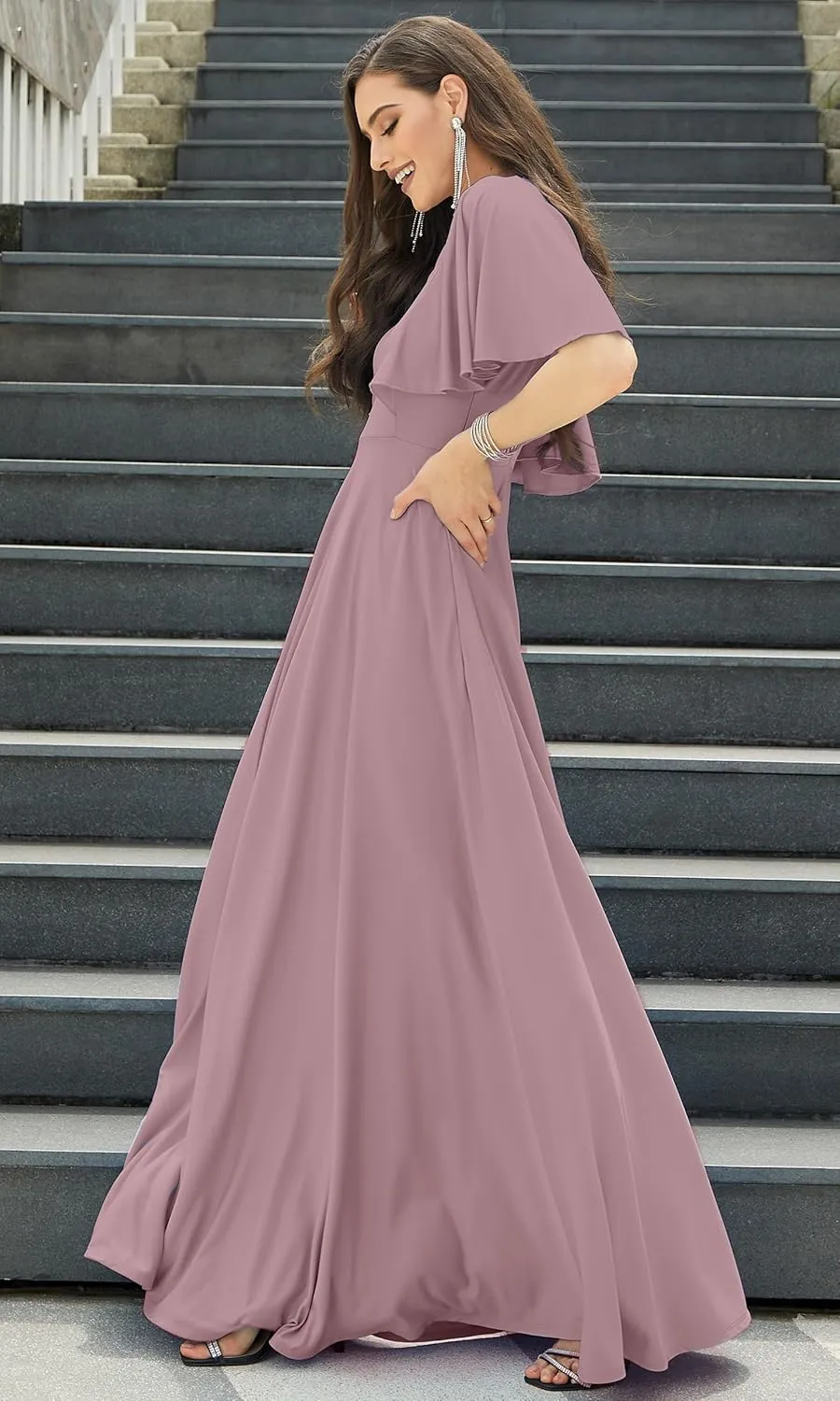 KOH KOH Womens Long Elegant Bridesmaid Evening Cocktail Modest Maxi Dress