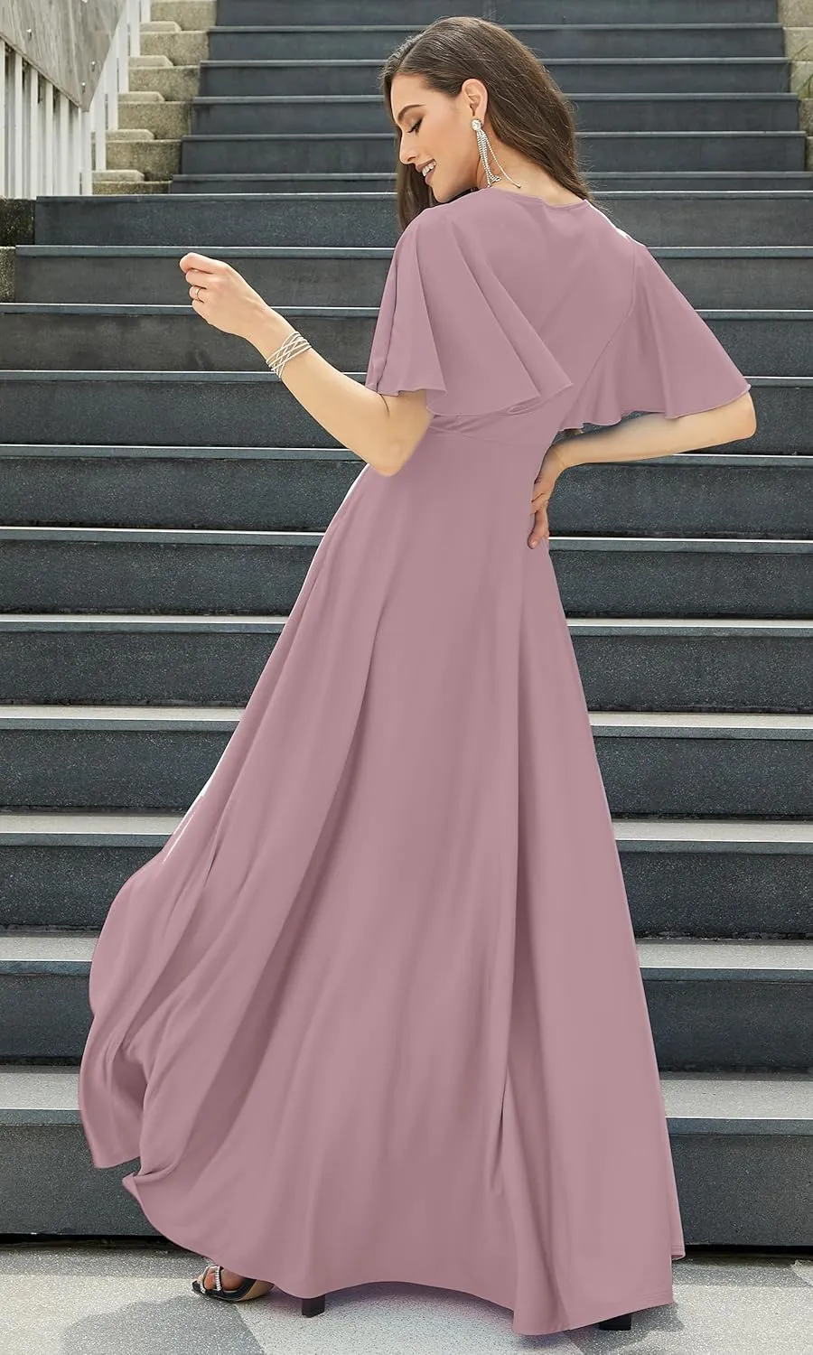 KOH KOH Womens Long Elegant Bridesmaid Evening Cocktail Modest Maxi Dress