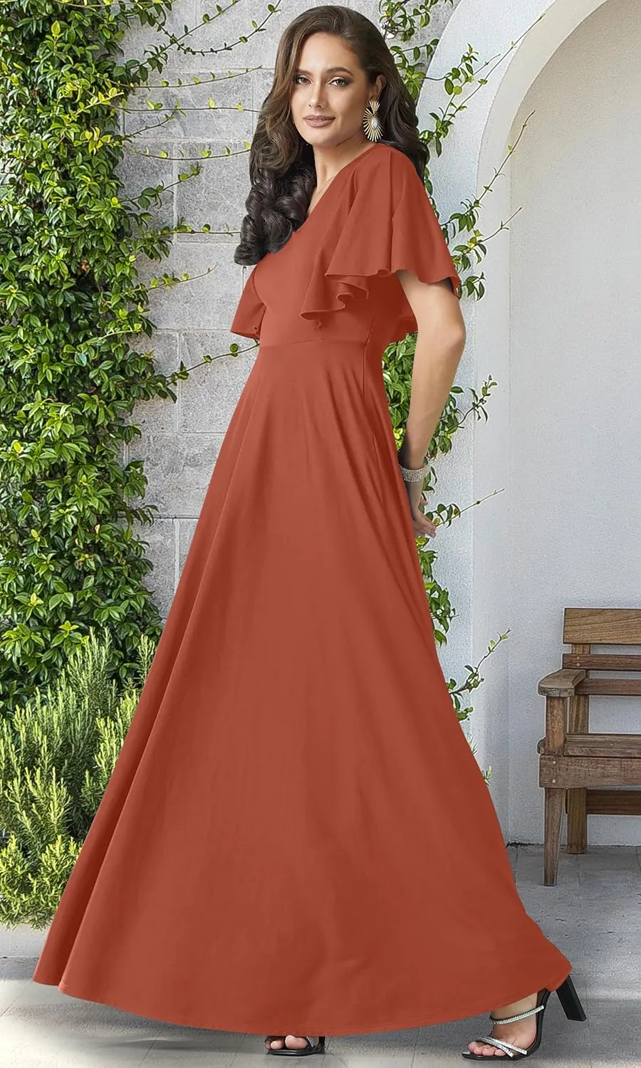 KOH KOH Womens Long Elegant Bridesmaid Evening Cocktail Modest Maxi Dress