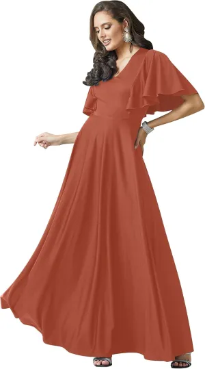 KOH KOH Womens Long Elegant Bridesmaid Evening Cocktail Modest Maxi Dress