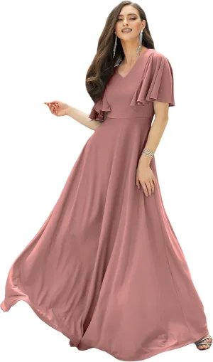 KOH KOH Womens Long Elegant Bridesmaid Evening Cocktail Modest Maxi Dress