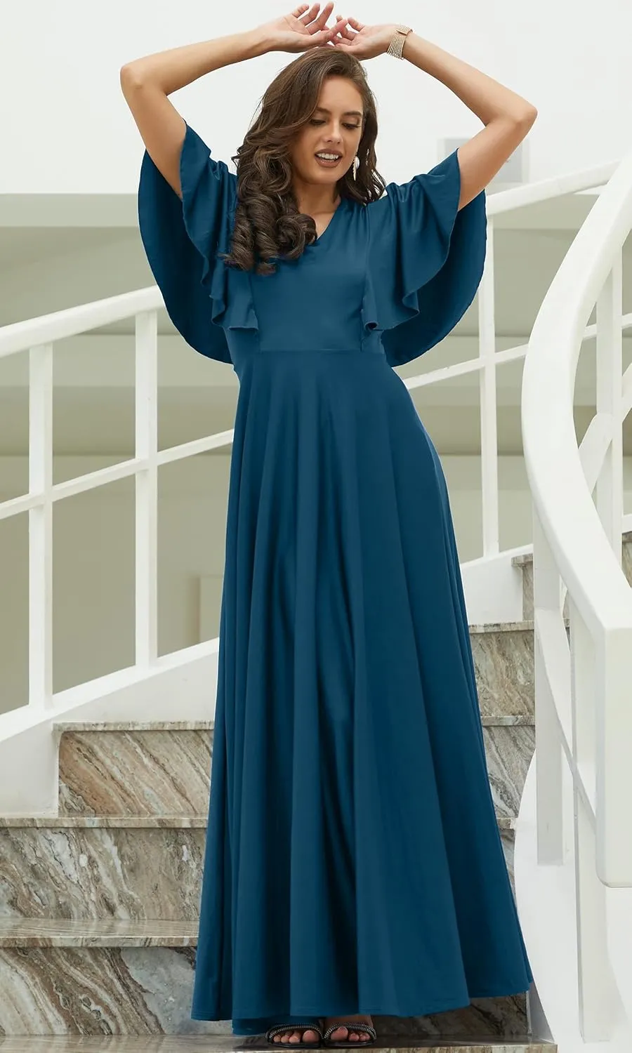 KOH KOH Womens Long Elegant Bridesmaid Evening Cocktail Modest Maxi Dress