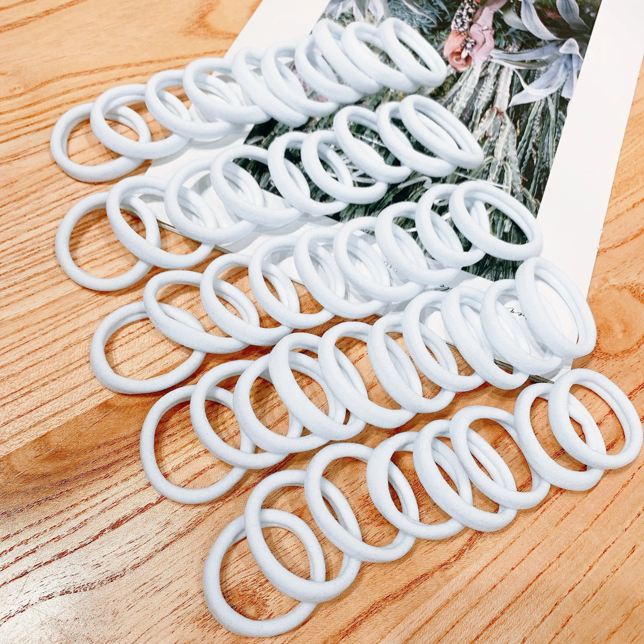 Lady Glams 50/100pcs Black Hair Bands for Women Girls Hairband