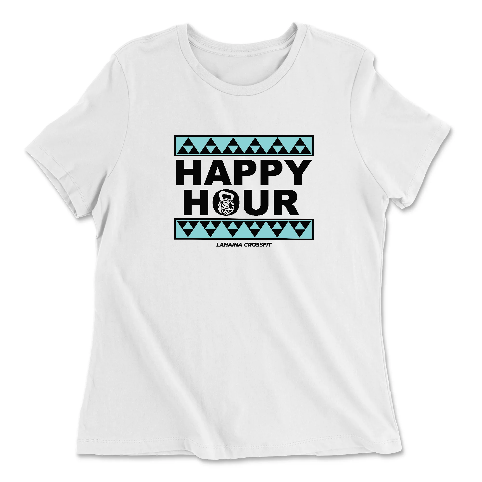 Lahaina CrossFit Happy Hour (Blue) Womens - Relaxed Jersey T-Shirt