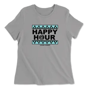Lahaina CrossFit Happy Hour (Blue) Womens - Relaxed Jersey T-Shirt